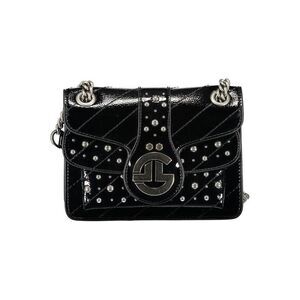 Gaelle Paris Quilted Studded Crossbody Bag Women Black Handbags